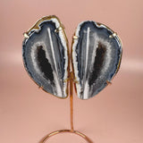 Esté Crystals crystal Agate Geode Wings with Stand