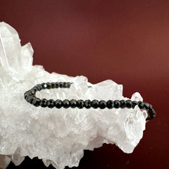 Esté Crystals crystal Black Spinel Faceted Bracelet