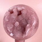 Esté Crystals crystal Bubbly Pink Amethyst Sphere with Sugar Druzy