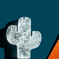 Esté Crystals crystal Clear Quartz Mini Cactus Carving