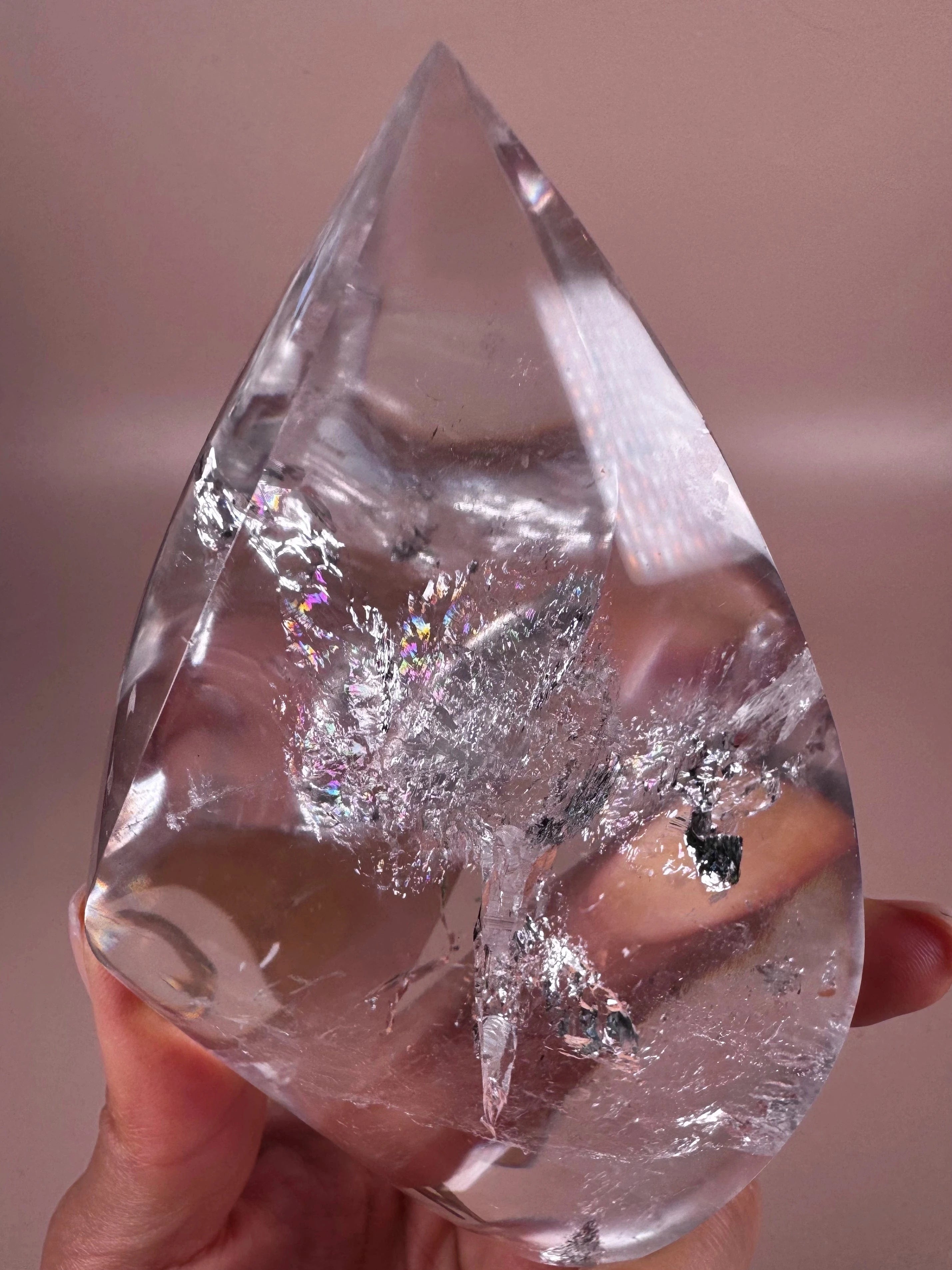 Esté Crystals crystal Clear Quartz Phoenix Flame