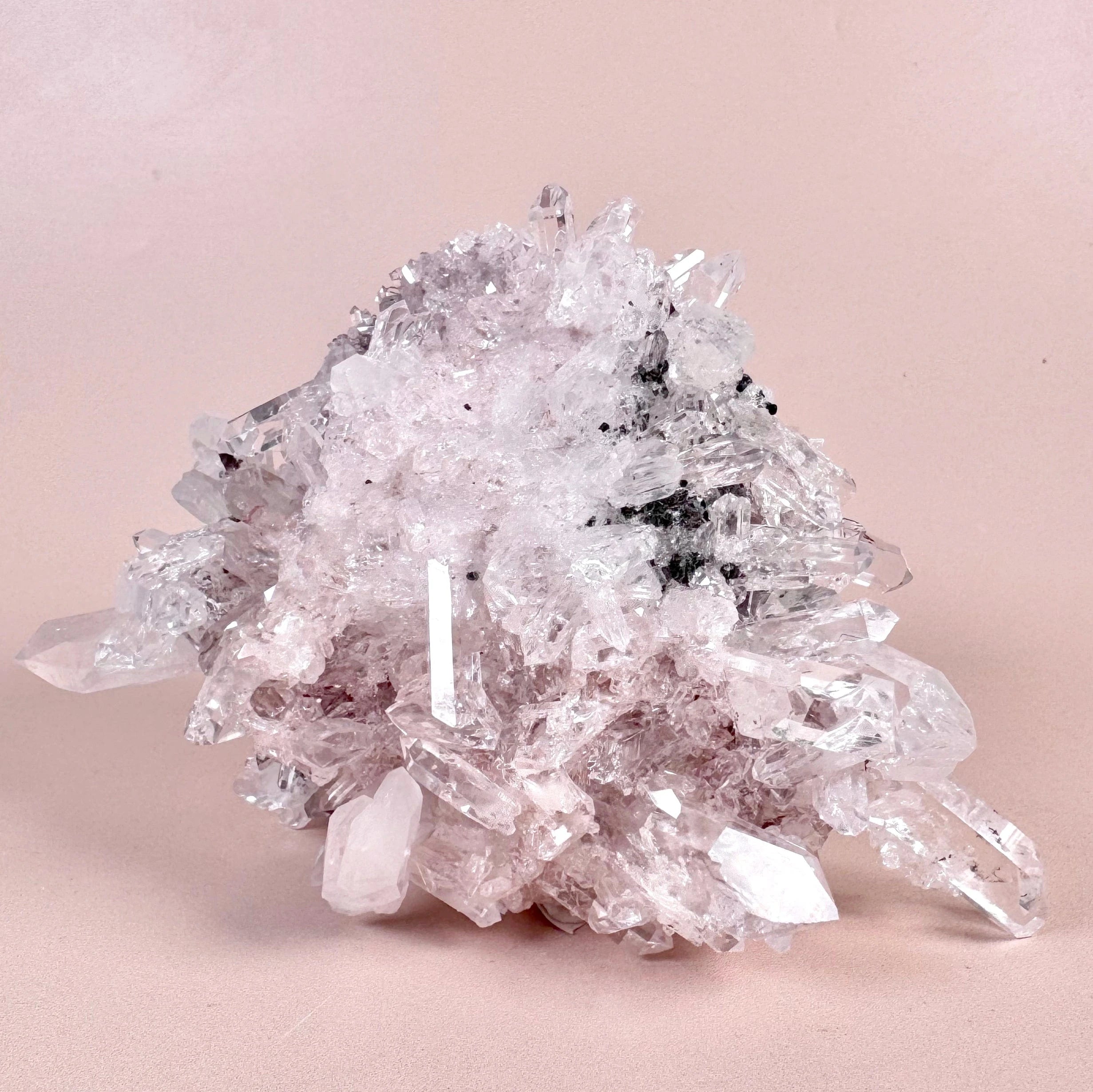 Esté Crystals crystal Double Sided Needly Pink Lemurian Cluster