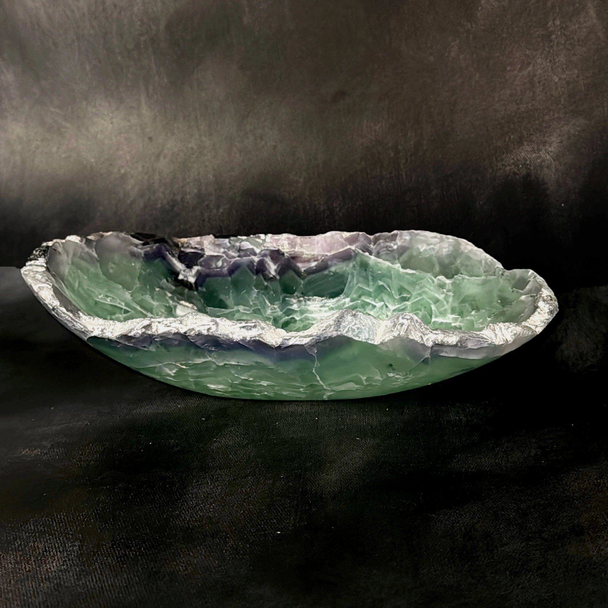 Esté Crystals crystal Fluorite Bowl with Dendrites