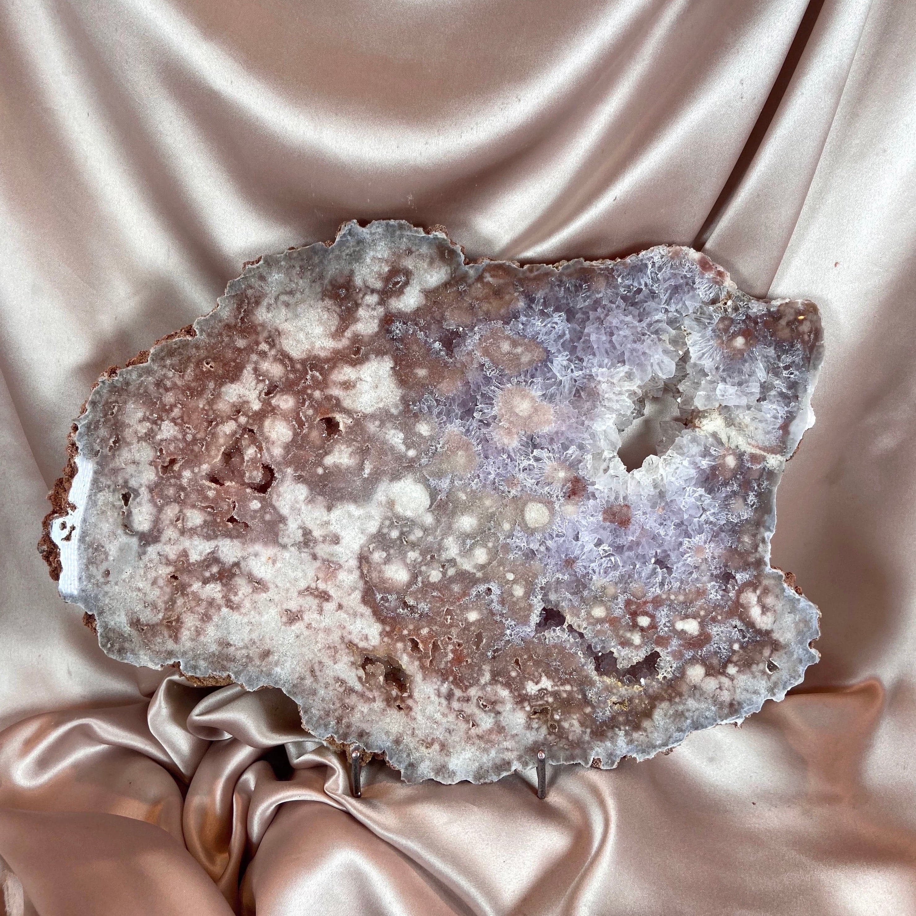 Esté Crystals crystal Large Pink Amethyst Statement Slab