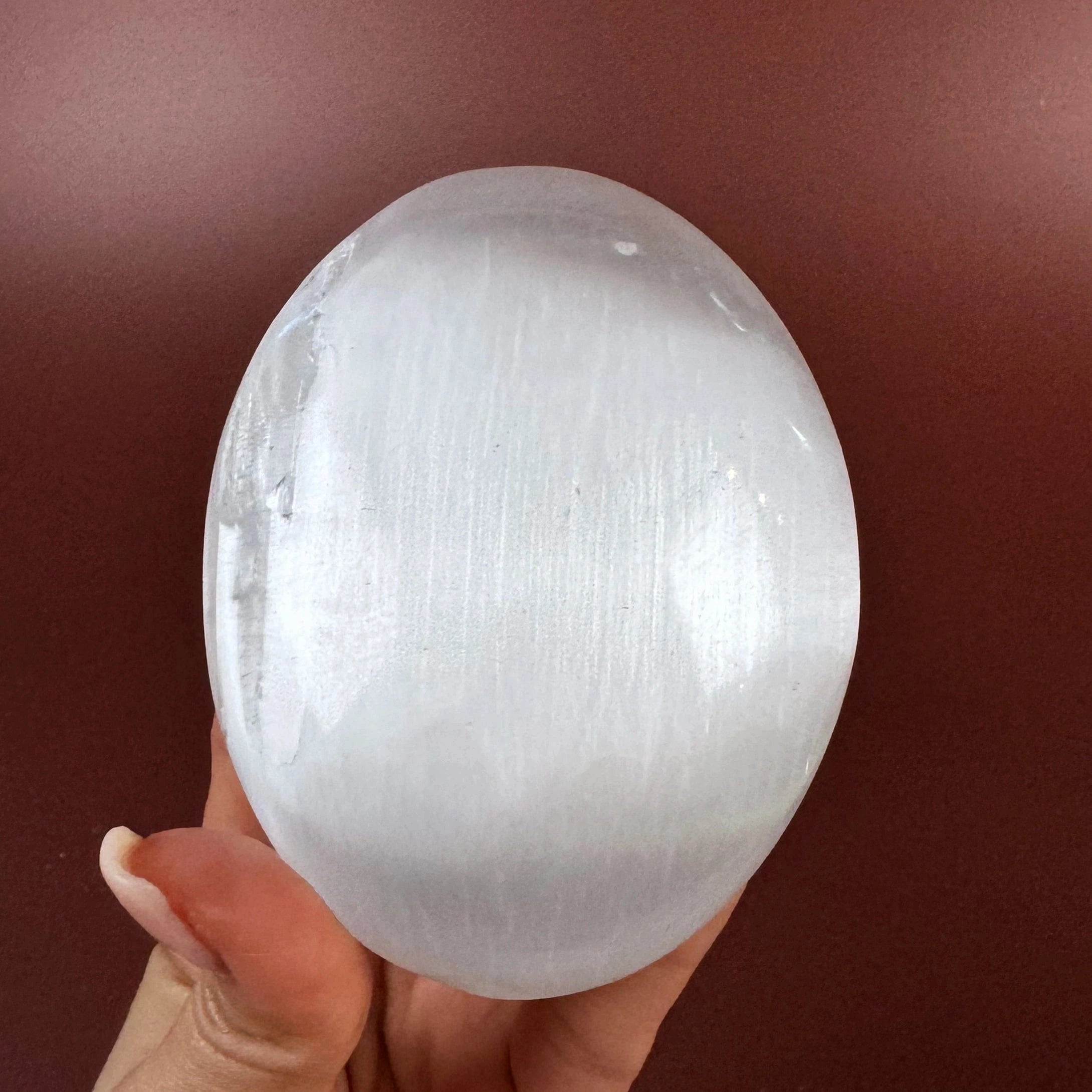 Esté Crystals crystal Large Selenite Palm Stone