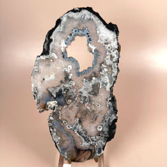 Esté Crystals crystal Moody Blue Druzy Agate x Flower Agate Slab