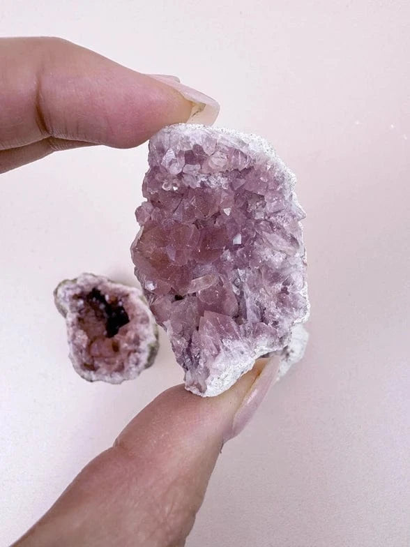 Esté Crystals crystal Pink Amethyst Geodes