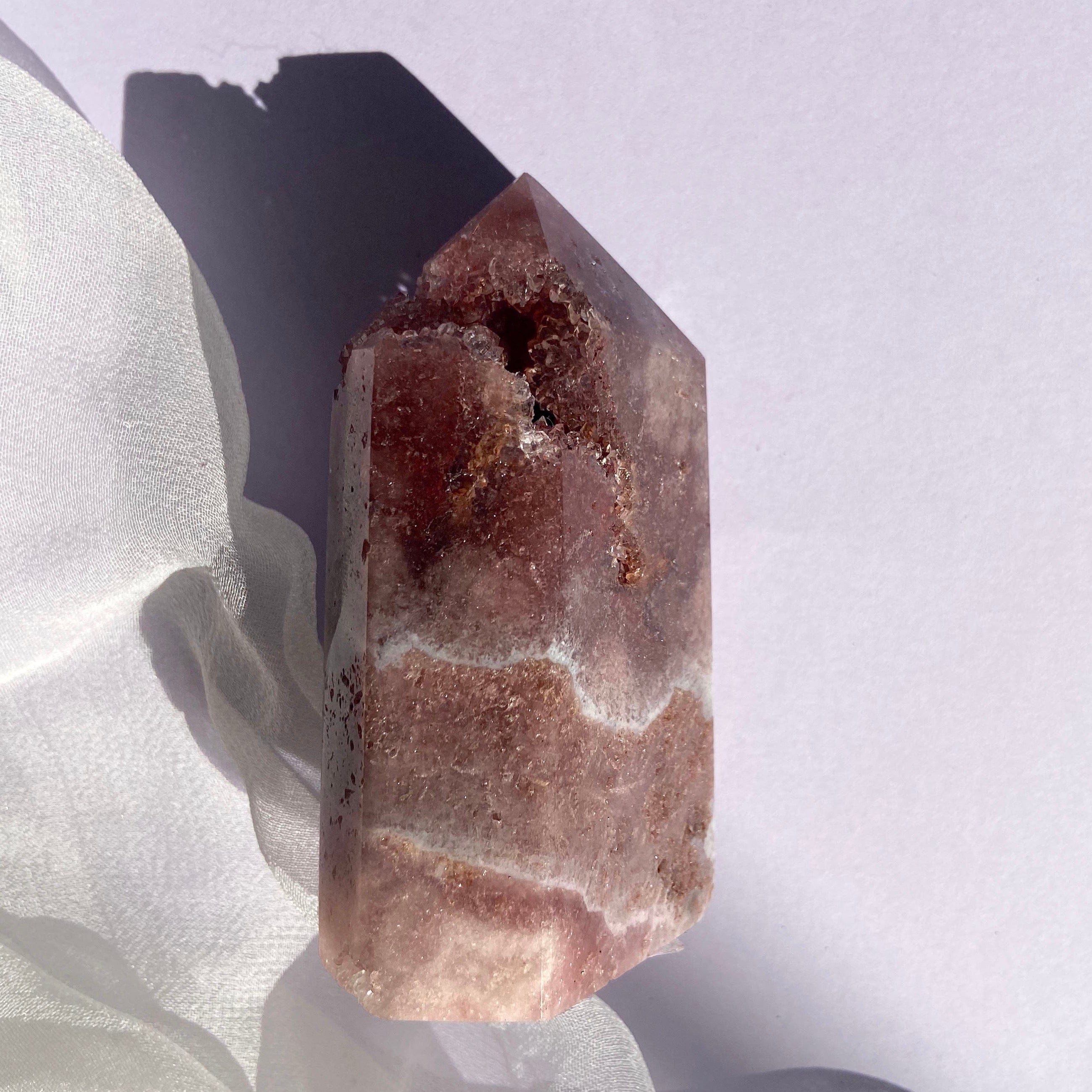 Esté Crystals crystal Pink Amethyst Tower