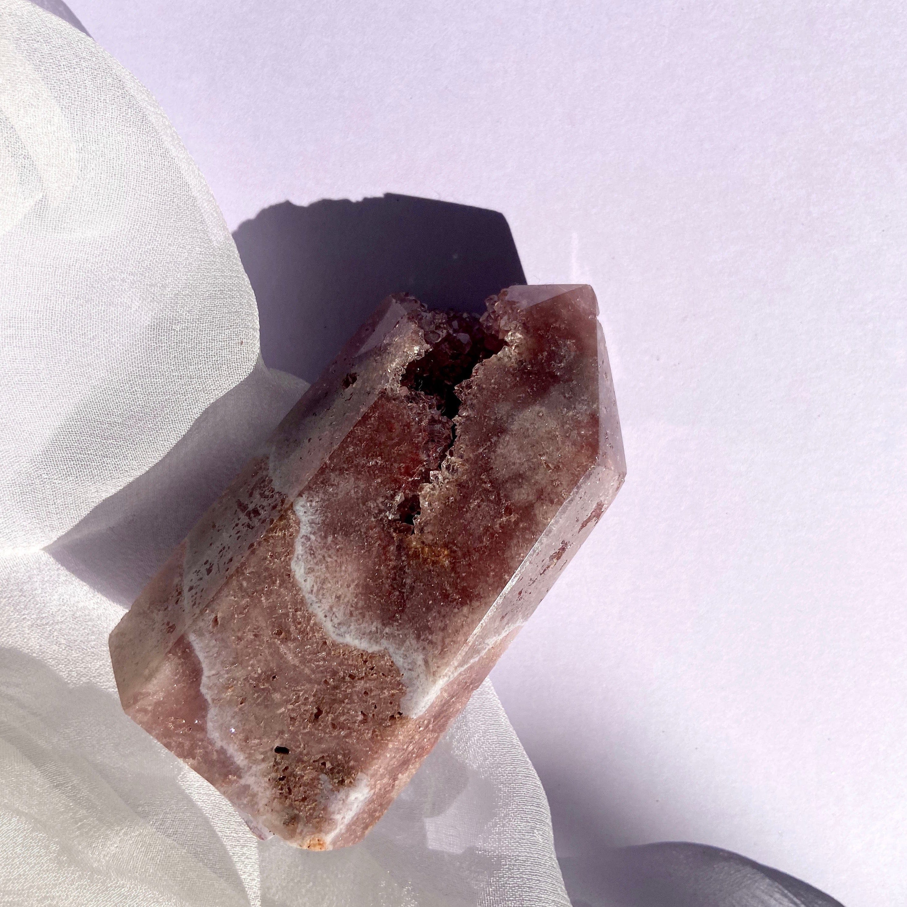 Esté Crystals crystal Pink Amethyst Tower