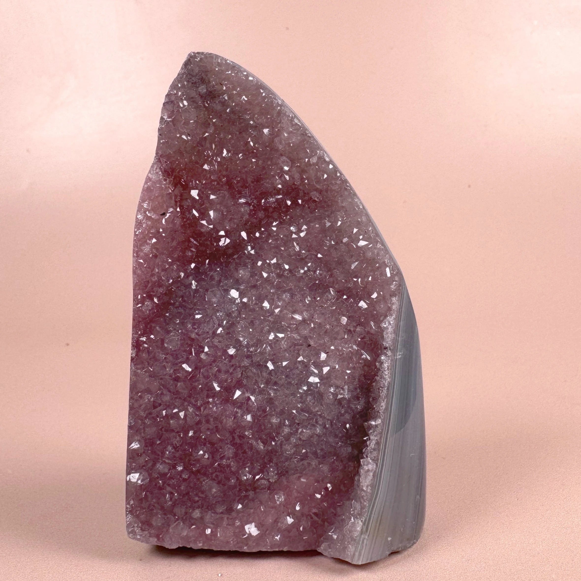 Esté Crystals crystal Pink Druzy Agate Freeform
