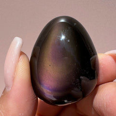 Esté Crystals crystal Rainbow Obsidian Palm Stone