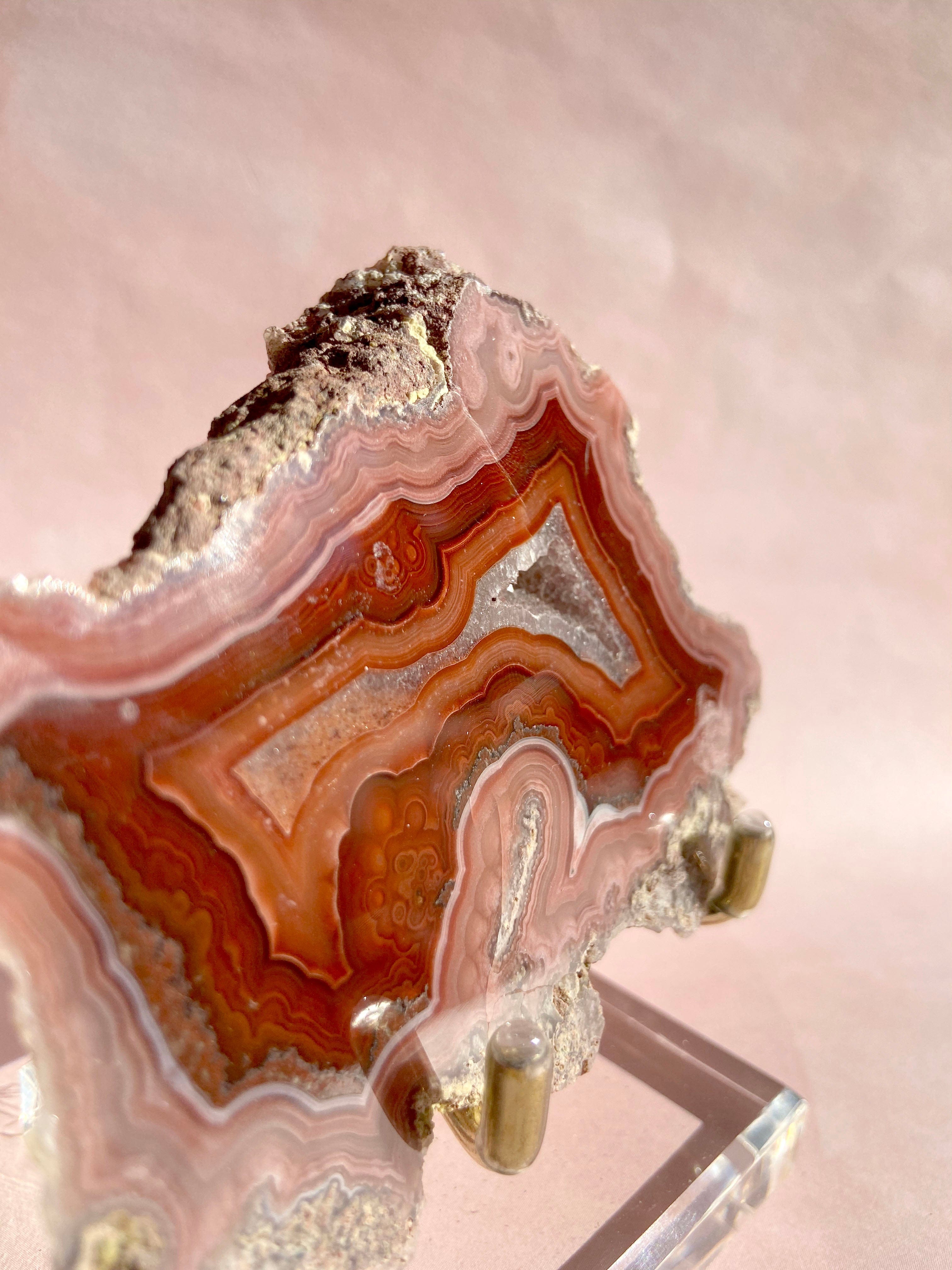 Esté Crystals crystal Red Druzy Laguna Agate