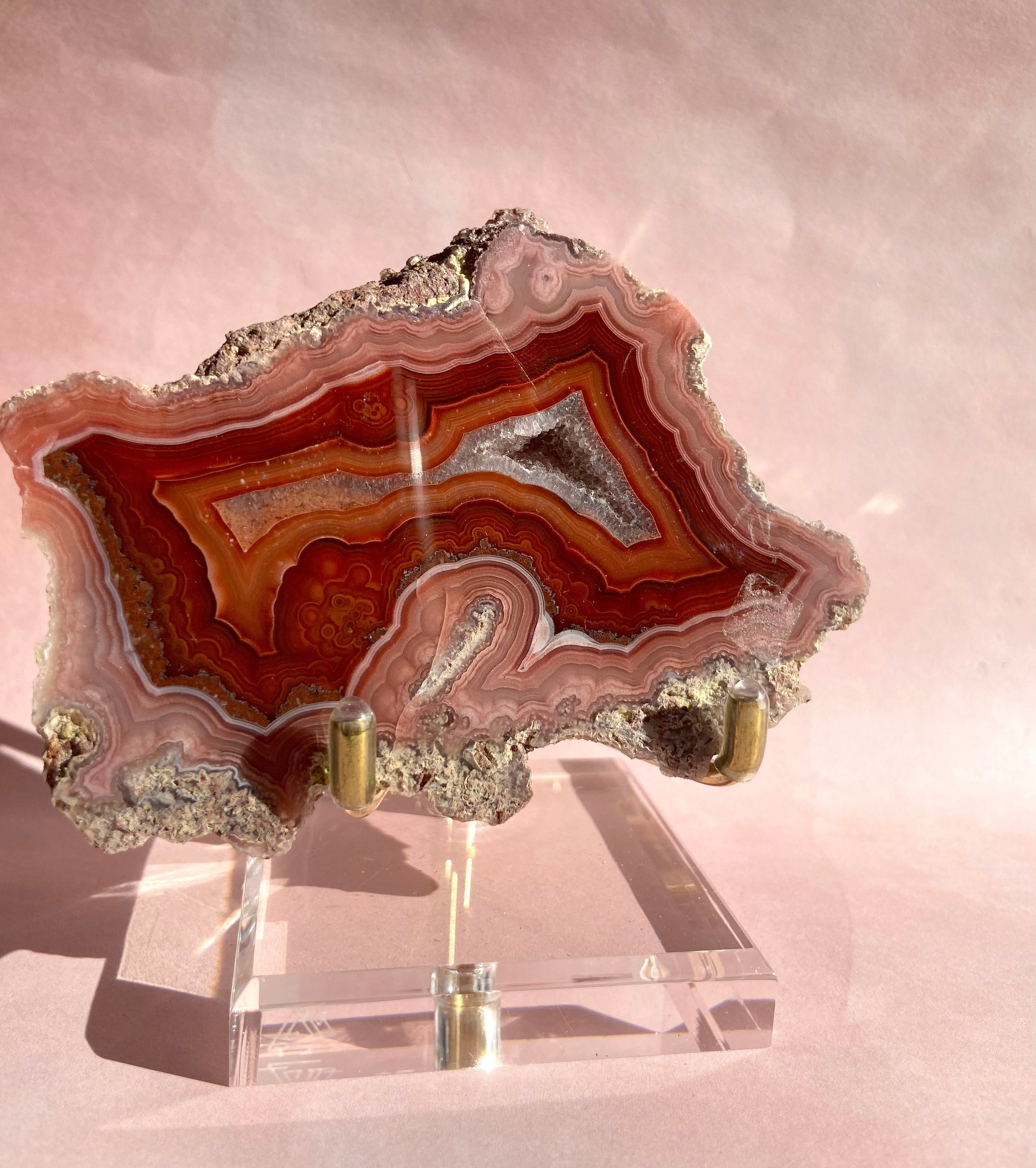 Esté Crystals crystal Red Druzy Laguna Agate