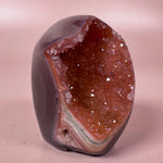 Esté Crystals crystal Red Orange Druzy Rainbow Amethyst Cut Base