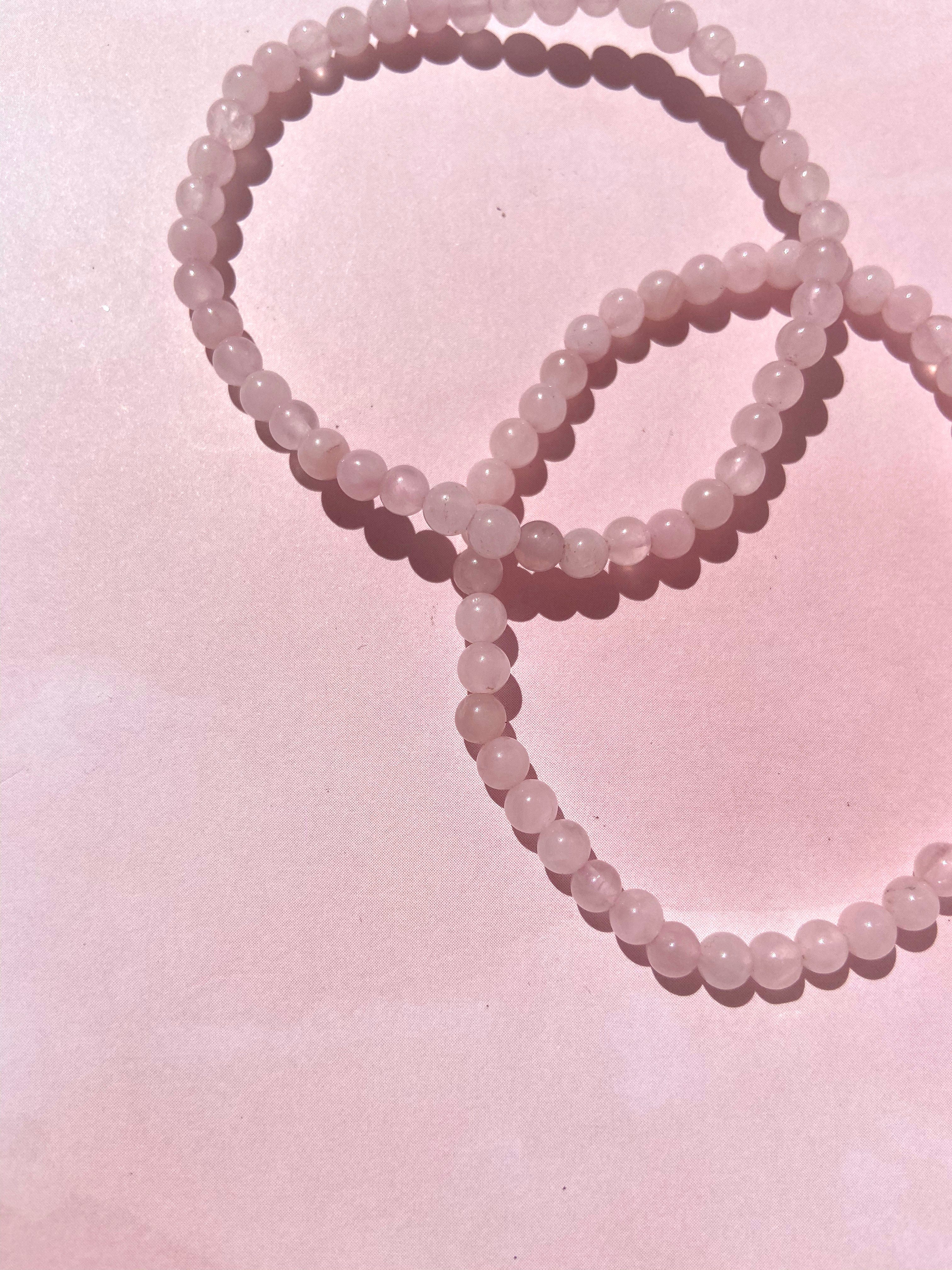 Esté Crystals crystal Rose Quartz Crystal Bracelet