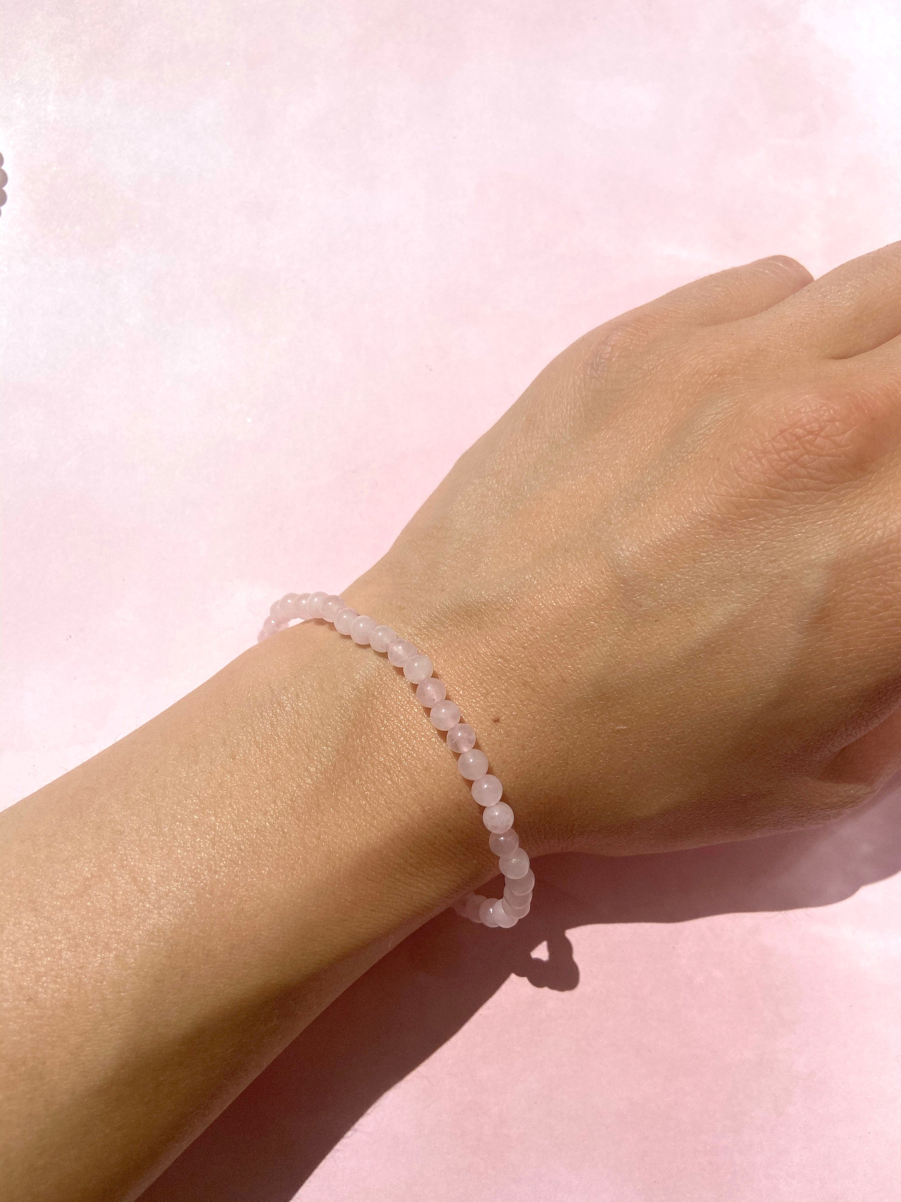 Esté Crystals crystal Rose Quartz Crystal Bracelet