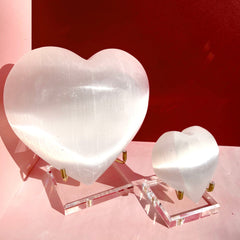 Esté Crystals crystal Selenite Crystal Heart Carving