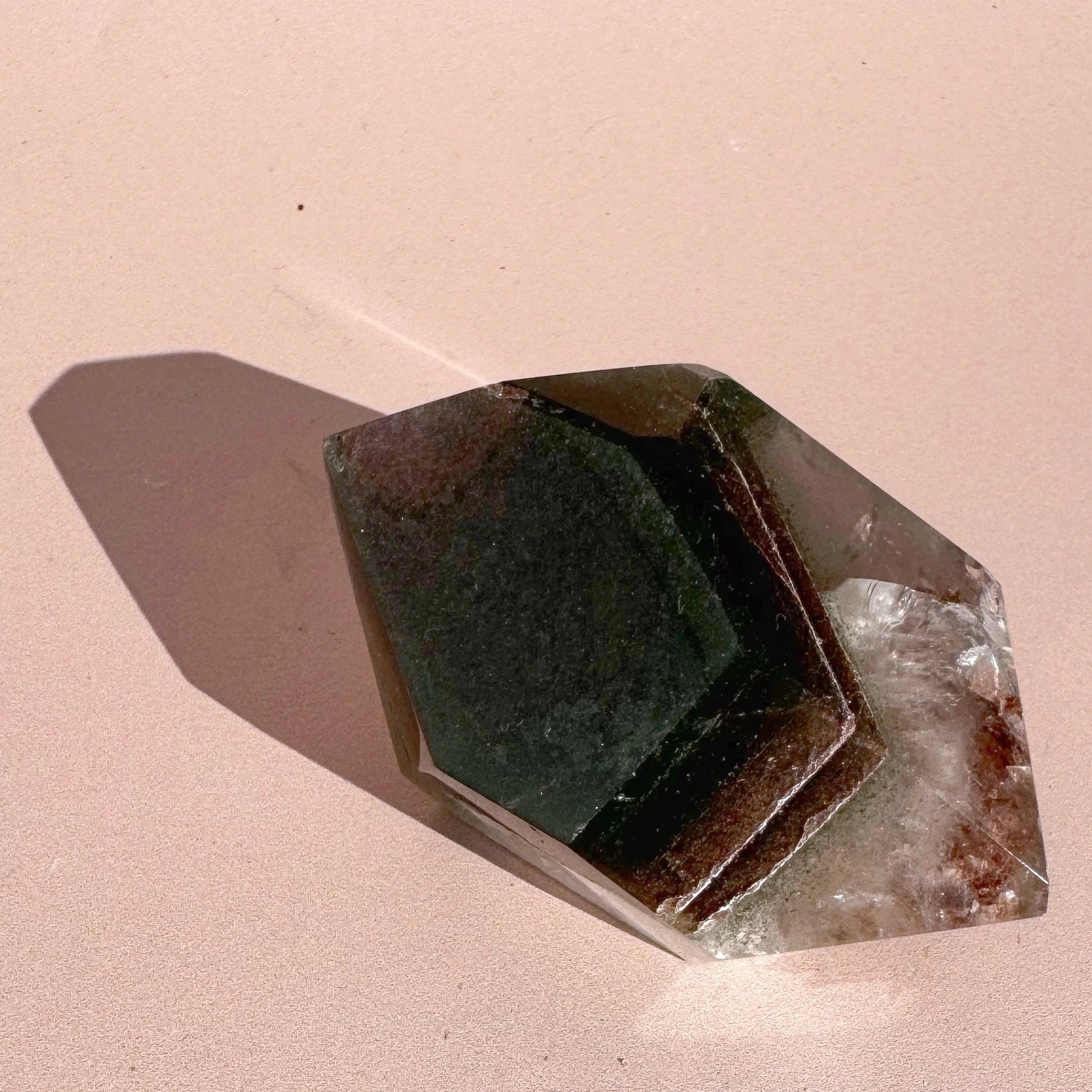 Esté Crystals crystal Shimmery Self Standing Garden Phantom Quartz Double Terminated Point