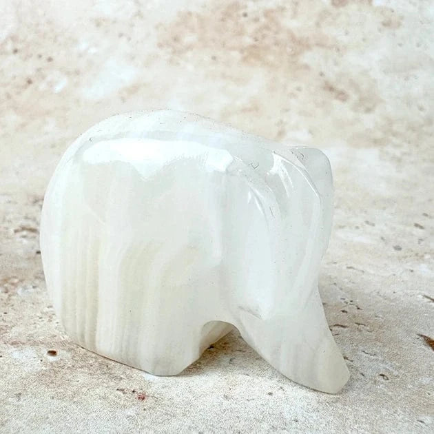 Esté Crystals crystal White Onyx Elephant