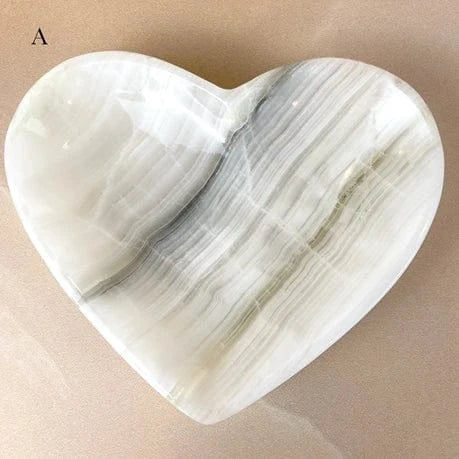 Esté Crystals crystal White Onyx Heart Bowls