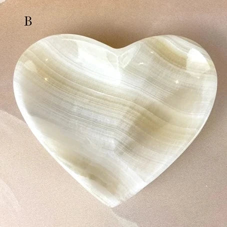Esté Crystals crystal White Onyx Heart Bowls