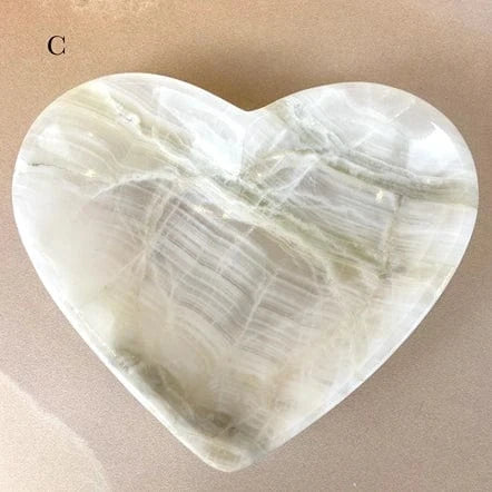 Esté Crystals crystal White Onyx Heart Bowls