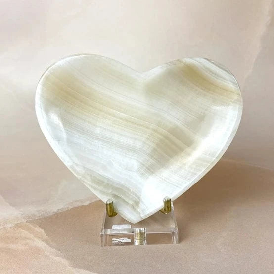 Esté Crystals crystal White Onyx Heart Bowls