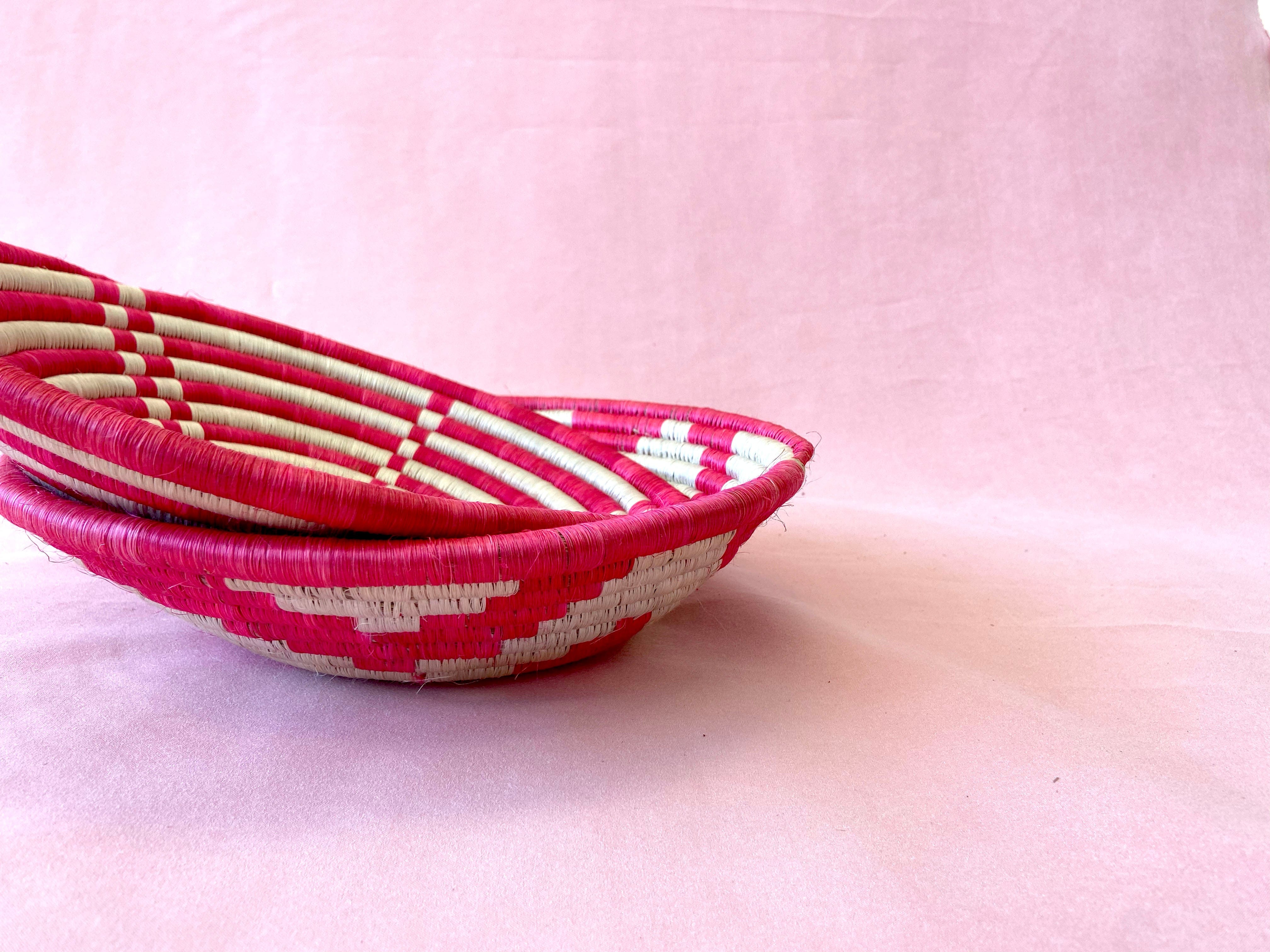 Esté Crystals home decor Hot Pink Fruit Basket