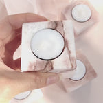 Pink Mangano Calcite Candle Holder | Crystal Tea Light Holder | Pink Calcite | Heart Chakra Crystals | Home Decor Candle Holder