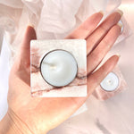 Esté Crystals crystal Pink Mangano Calcite Candle Holder