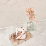 Esté Crystals crystal Pink Mangano Calcite Candle Holder