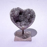 Amethyst Heart on Stand