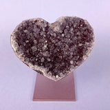 Berry Amethyst Heart on Metal Stand