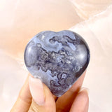 Blue Moss Agate Heart