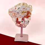 Callie Pink Amethyst Slab with Stand