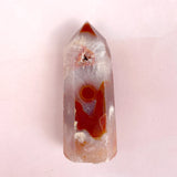 Carnelian Flower Agate Tower