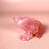Gemmy Rosę Quartz Frog with Asterism