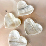 White Onyx Heart Bowls