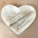 White Onyx Heart Bowls