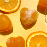 Orange Calcite Hearts