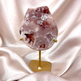 Libi Pink Amethyst Slab with Stand