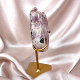 Libi Pink Amethyst Slab with Stand