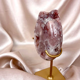 Libi Pink Amethyst Slab with Stand