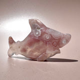 Pink Flower Agate Shark