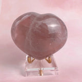 Lavender Rose Quartz Heart with Star