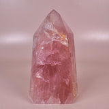 Rose Quartz Golden Healer Tower with Rainbows