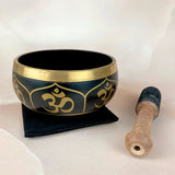 Black and Gold Om Singing Bowl Set