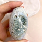 Skye Ocean Jasper Palm with Druzy