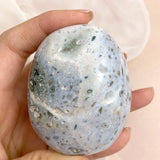 Skye Ocean Jasper Palm with Druzy