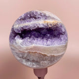 Sophia Large Statement Pink Amethyst Sphere